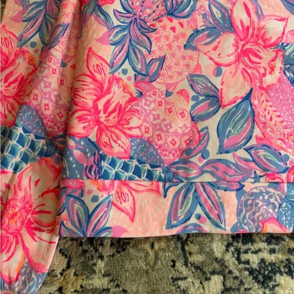 Floral Pink and Blue Long Sleeve Top - Picture 6 of 13